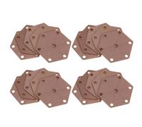 VICASKY 24 Pièces Carte de Tissage en Bois Hexagonale à 7 Trous, Café | Pièces de Rechange pour Machine à Tricoter, Bords Lisses, Force Répartie, Projets Diy, Démonstrations