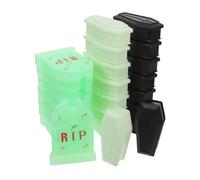 VICASKY 24 Pièces Coffins Miniatures Halloween Décor Fête Spooky Haunted House Figurines Coffin Dollhouse Fairy Garden Ornaments Compact Design Realistic Details