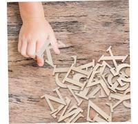 VICASKY 24 pièces Lot de Lettres Bois Grecques Non pour Apprentissage Alphabet Scrapbooking Peinture DIY et Décoration Murale Garçon Fille