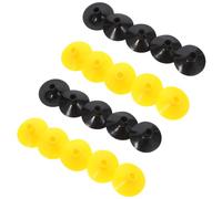 VICASKY 24 Pièces Pointes de Flèches à Ventouse Caoutchouc Souple Accessoires Sécurisés pour Garçon Fille Pratique de Tir à Arc Plein Air Jeux Extérieur Pointe Remplaçable Noir et Jaune