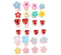 VICASKY 24 pièces Séparateurs Orteils Silicone pour Pédicure Fleurs Étoiles et Cœurs Pratiques et Décoratifs pour Femmes Protection Vernis à Ongles et Écarteur Orteils Doux