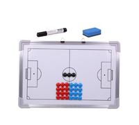 VICASKY 27 pièces Tableau Magnétique Football Alliage Aluminium Léger avec Anneau Mural Tableau Entraînement avec Aimants Feutre Blanc Effaçable et Gomme pour Coaching et Pratique