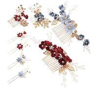 VICASKY 2Ensemble Peignes à Cheveux de Mariage avec Fausses Perles et Accessoires Élégants pour Demoiselles et Mariées pour et Fêtes