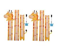 VICASKY 2ensembles Autocollant Mural Pour Garçon Fille Avec Motif Animaux Mignons Toise De Mesure De Hauteur Pour Chambre Garçon Fille Décoration Murale Amusante Et Amovible Suivi