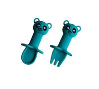 VICASKY 2ensembles Set De Vaisselle Silicone Amovible Pour Ustensiles De Dîner Pratiques Avec Fourchette Et Cuillère Pour Apprentissage De Alimentation Matériaux Sains Et Confortables
