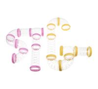 VICASKY 2ensembles Tunnel pour Hamster Tubes Cachette et Tunnel Exploration pour Petits Animaux Circuit Transparent pour Rats et Souris Jouet de Jeu pour Cage