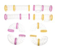 VICASKY 2ensembles Tunnels Incurvés Transparents pour Cage à Hamster Kit De Connexion à Monter Soi-même Tubes De Sport Externes pour Petits Animaux