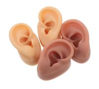 VICASKY 2paire Modèle Oreille Simulée Silicone Souple Présentoir à Boucles Oreilles Modèle Anatomie Humaine pour Exercice de Piercing et Démonstration de Bijoux