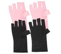 VICASKY 2paires Uv Réutilisables Pour Manucure Protection Solaire Des Ongles De Salon Sans Doigts Pour Femmes