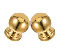 VICASKY 2pcs Boules de Rampe D'escalier en Acier Inoxydable Or, Capuchons de Poteaux Élégants pour Rambarde Intérieure, Diamètre 51mm, Entretien Facile pour Décoration Moderne