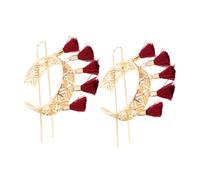 VICASKY 2pcs Fleur Pavillon Épingle À Cheveux Femmes Et Filles Accessoires De Cheveux Avec Un Filet Élégant Pour Coiffure À La Mode