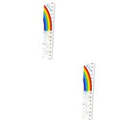 VICASKY 2pièces Autocollant De Hauteur Amusant Pour Garçon Fille Sticker Mural Décoratif Avec Échelle De Mesure Et Personnages Cartoons Pour Chambre Garçon Fille Et Salle De Bain