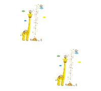VICASKY 2pièces Autocollants Muraux Giraffe Mesure De Décorative Pour Garçon Fille Décoration Pour Stickers Muraux Marqueur De Pour Garçon Fille Et Garçon Fille