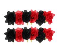 VICASKY 2pièces Bandeau Elastique Cheveux Femme Avec Couronne De Fleurs Pour Mariage Fête Et Déguisement Lot De Serre-têtes Roses