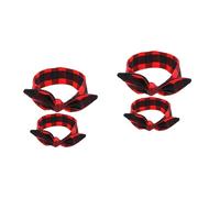 VICASKY 2pièces Bandeaux à Oreilles De Lapin Pour Garçon Fille Et Maman Turbans Imprimés à Carreaux Rouges Pour Petites Filles Et Nourrissons Accessoires De Cheveux Mignons