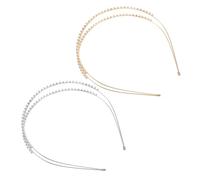 VICASKY 2pièces Bandeaux Double Couche Rhinestones Pour Femmes Couronnes Élégantes Pour Mariage Et Occasions Spéciales Accessoires De Cheveux Pour Nouvelle Mariée Et Fête