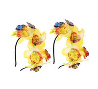 VICASKY 2pièces Bandeaux Fleurs Et Pour Femmes Accessoires De Fête Colorés Pour Halloween Et Carnaval Décor Floral Éblouissant