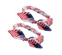 VICASKY 2pièces Bandeaux Garçon Fille Fille Drapeau Américain Pour Fête De Indépendance Accessoires De Cheveux Infantiles Éblouissants