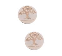 VICASKY 2pièces Boîte à Dents De Lait Bois Pour Rangement Souvenir Rond Avec Espace Pour Notes Et Dates Préservation Des Dents Perdues