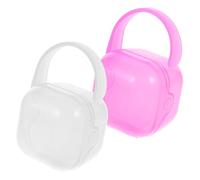 VICASKY 2pièces Boîte à Sucettes Portable Étui De Pour Sucette Garçon Fille Design Pratique Et Léger Pour Voyages Fabrication Couleurs