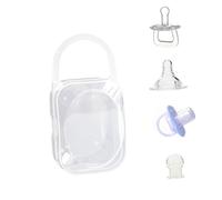 VICASKY 2pièces Boîte à Sucettes Portable Étui Transparent Pour Tétines Large Ouverture Anti-poussière Pour Bébés Et Tout-petits