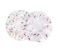 VICASKY 2pièces Bonnet de Nuit Satin pour Femme Double Couche Imperméable Bonnet de Douche Imprimé Assorti Couleur Aléatoire