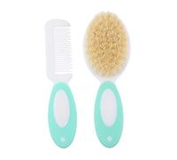 VICASKY 2pièces Brosse De Bain Et Shampooing Pour Garçon Fille Set De Laine Naturelle Douce Et Anti-irritation Idéale Pour Coiffer Et Démêler Les Cheveux Des Nourrissons Pratique à