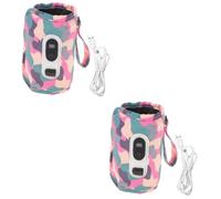 VICASKY 2pièces Chauffe-biberon Portable à Affichage Numérique De Rangement Pour Bouteille De Lait Accessoire De Voyage Pour Garçon Fille Et Pratique Pour Sorties