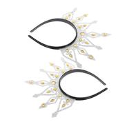 VICASKY 2pièces Couronne De Mariage Strass Pour Femme Diadème Vintage Accessoire Élégant Pour Mariage Et Fête Bandeau Sophistiqué Avec Charme Royal