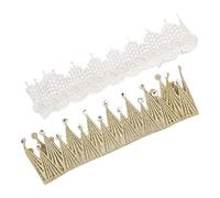 VICASKY 2pièces Couronnes Élastiques Garçon Fille Dentelle Brillante Accessoires Photo Pour Fêtes Et Événements Couleurs Angélique Et Vintage