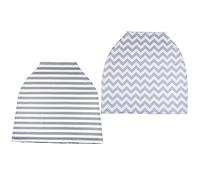 VICASKY 2pièces Couvre-siège Garçon Fille Pour Porte-garçon Fille Et Poussette Écharpe Allaitement Polyvalente Motif Rayé Et Pour Et