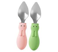 VICASKY 2pièces Cuillères à Fruit Pour Set De Cuillères Anti-dérapantes Pour Purée De Fruits Et Légumes Couverts Apprentissage Pratiques Pour Nourrissons