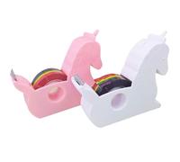 VICASKY 2pièces Distributeur de Ruban Adhésif Licorne Support Adhésif pour Étudiants Outil de Découpe Robuste et Pratique pour Bureau Accessoire Papeterie Couleur Couleur Aléatoire
