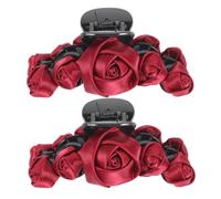 VICASKY 2pièces Épingles à Cheveux Fleurs Rouges Élégantes Avec Griffe Accessoires Pour Épaisses Et Fines Parfaites Pour Saint-valentin Occasions