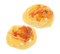 VICASKY 2pièces Faux Spaghettis Artificiels Imitations de Spaghettis Réalistes Modèles de Délicats pour Décoration