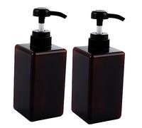 VICASKY 2pièces Flacon Pompe Distributeur de Lotion Vide Lot pour Voyages et Maison Flacon de Lotion Marron