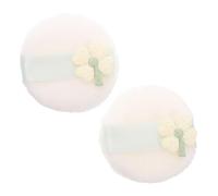 VICASKY 2pièces Houppette à Maquillage Ronde Lavable Pour Application De Et Fond De Teint Réutilisable Et Pratique