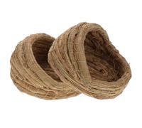 VICASKY 2pièces Lit-nid Tressé Paille pour Poules Pondeuses Poulailler Élevage De Pantoufle Espace Sécurisé pour Ponte Et Repos