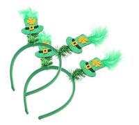 VICASKY 2pièces Lot De Bandeaux Saint-patrick Motif Trèfle Irlandais Accessoires Pour Cheveux Et Fêtes
