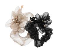 VICASKY 2pièces Lot De Élastiques à Cheveux Organza Pour Femmes Chouchous Pour Chignons Accessoires Pour Cheveux