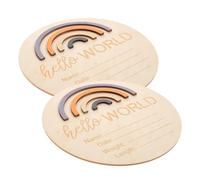 VICASKY 2pièces Lot De Panneaux Bois Pour Étapes Clés Mensuelles Avec Photo Garçon Fille Et Nom Pour Souvenir De Naissance