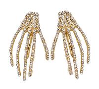 VICASKY 2pièces Lot de Pinces à Cheveux Strass Gothiques Accessoires de Coiffure Scintillants pour Halloween Barrettes Cheveux Fantômes Style Aléatoire