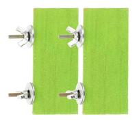 VICASKY 2pièces Lot de Plateformes Bois pour Oiseaux Supports Rectangulaires pour Perruches Accessoires Décoratifs pour Cage