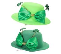 VICASKY 2pièces Mini Chapeaux De Saint Patrick De Pince à Cheveux Forme De Chapeau Leprechaun Accessoire Festif Pour Femmes Et Fêtes Irlandaises