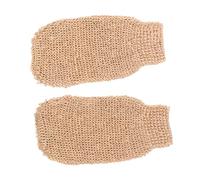 VICASKY 2pièces Mitaines Exfoliantes De Bain Ramie Et Jute Spa Réutilisables Pour Exfoliation Douce Du Corps Massage Pour Peau Lisse Modèle Et Écologique