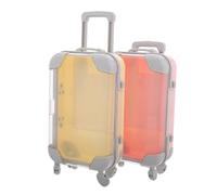 VICASKY 2pièces Organisateur De Faux Mini Valise Transparente Boîte De Rangement à roulettes pour Cosmétiques Case à Portable Et Accessoire De Maquillage Pratique
