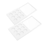 VICASKY 2pièces Palette De Maquillage Vide Refillable Pour Fards à Paupières Blush Highlighter Et Contour Boîte De Rangement Cosmétique Pratique Plastique Transparent