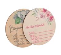 VICASKY 2pièces Panneau Annonce De Naissance Personnalisé De De Nom Né Décoration Pour Photos Hôpital Et Annonce