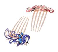 VICASKY 2pièces Peigne à Cheveux Alliage Décoratif Avec Strass Accessoire Élégant Pour Coiffure De Mariage Lot Pour Gestion Des Franges Et Chignons