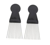 VICASKY 2pièces Peigne Afro Inoxydable Lot De Peignes De Coiffure Professionnels Pour Hommes Outils De Salon Pour Coiffure Et Démêlage Pratique Et